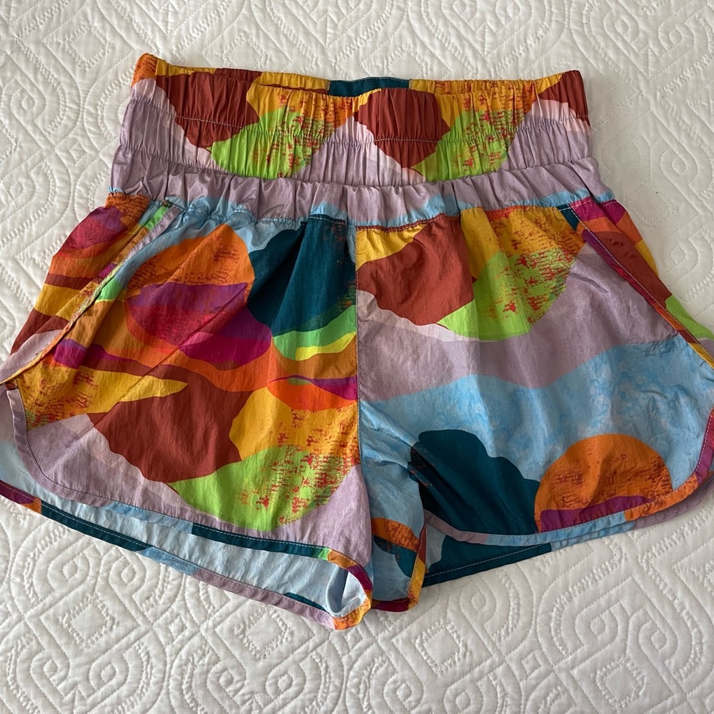 multicolor free people movement, the way home shorts, size medium